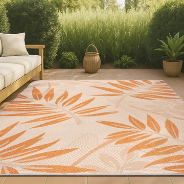 Havana Tropical Palm Leaf Indoor/outdoor Area Rug